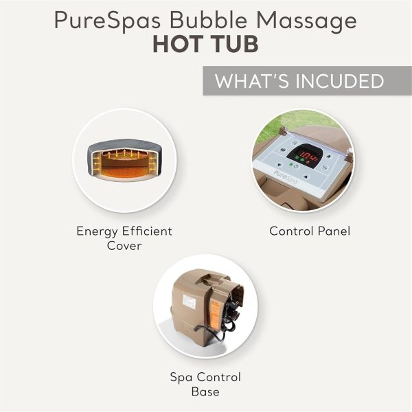 040cd24f-616c-4a24-9726-c25d830f85c4.31fa3ee2c2675cd17477c330aeba3e55.jpg Intex: PureSpa: Sahara Tan Inflatable Hot Tub Set – 6 Person – 85″ Round Outdoor Heated Bubble Spa, Jet Massage, Cover, Hard Water Treatment System