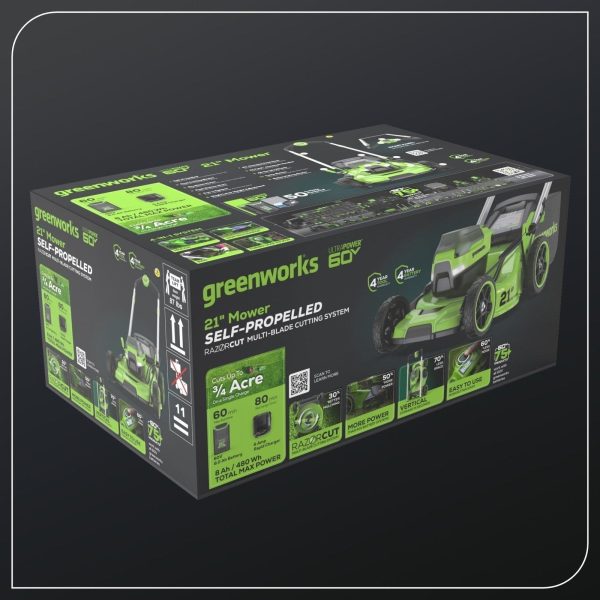 068d6104-72a1-4afe-8e18-6893a95c34b4.0016b6c8345c0cb29b91985fcb93d2d8.jpg Greenworks 60V 21″ Self Propelled Lawn Mower with (1) 8.0 Ah Battery & Rapid Charger 2546402
