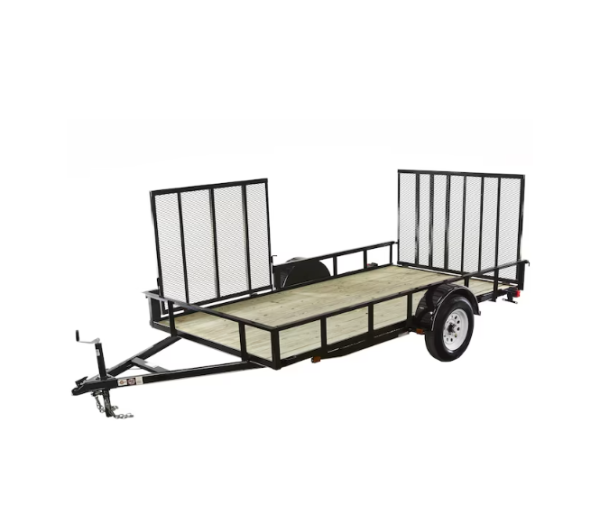 1-10-1.png Carry-On Trailer 6-ft x 12-ft Treated Lumber Utility Trailer with Ramp Gate