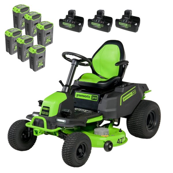 1-424-1.jpg Greenworks 60V 42″ Cordless Battery CrossoverT Riding Lawn Mowers.