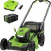 Greenworks 80V 21-Inch Self-Propelled Lawn Mowers.