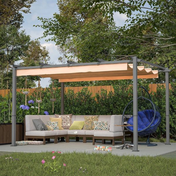 10-x-13-aluminum-patio-pergola-with-retractable-pergola-canopy-backyard-shade-shelter-for-porch-outdoor-party-garden-grill-gazebo1.jpg Stylish 10′ x 13′ Aluminum Patio Pergola with Retractable Canopy – Perfect Backyard Shade Shelter for Outdoor Parties