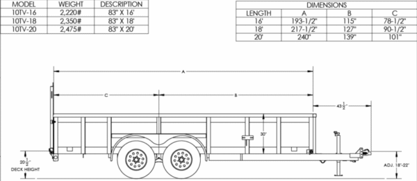 10TV-DIA-600x261-1.png Big Tex Pro Series Tandem Axle Vanguard Trailer | 10TV