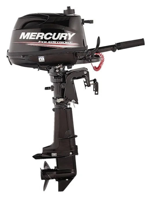 1114-1.jpg Mercury 5hp Tiller FourStroke Outboard Motor – 15″ Shaft, Manual Tilt/Trim, Manual Start