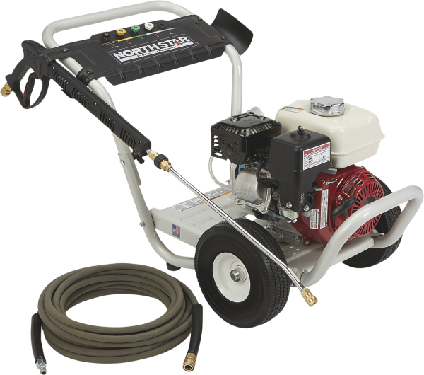 157132_pic1-1696350709590.png NorthStar Pressure Washer 3300 PSI 2.5 GPM Honda GX200 CAT Pump Aircraft Grade Aluminum Gas 157132 New