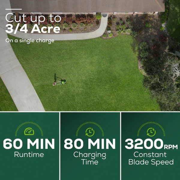 160c816f-8655-4e96-bc40-f782900ec8e5.8898b8e367354f915e8ed614529f9292.jpg Greenworks 60V 21″ Brushless Self-Propelled Battery Powered Lawn Mower + (2) 4.0Ah Batteries & Dual Port Charger
