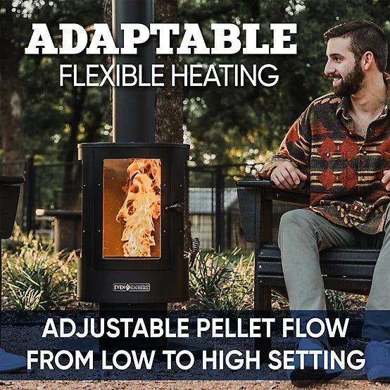 1685675_A4.jpg Even Embers Pellet-Fueled Patio Heater, 100 sq. ft., 70,000 BTU