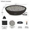 1701980_A2.jpg Real Flame 48.25 in. x 28.25 in. Riverside Oval Propane Gas Fire Bowl, Shale