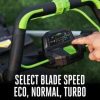 2-206-1.jpg EGO Power+ LM2200SP 22″ Aluminum Deck Select Cut Self-Propelled Lawn Mowers.