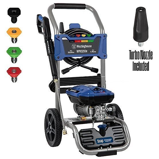 2293854.jpg Westinghouse 3,200 PSI 1.76 GPM Electric Cold Water Pressure Washer with 5 Nozzles and Soap Tank