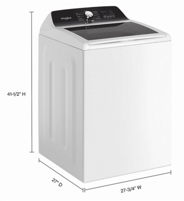 24399963-8130-49ef-886b-6a2513651c05.8235771e1ec13af94304386f95289761.jpg Whirlpool WTW5025SW 4.5 Cu. Ft. Top Load Washer, Built-In Faucet, Agitator