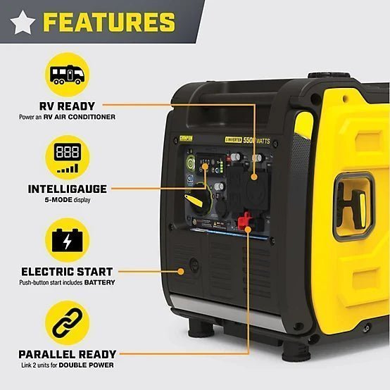 2513497_A3.jpg New!Champion Power Equipment 5500Watt Wireless Remote Start RV Ready Portable Inverter Generator with Quiet Technology & CO Shield