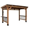28c179d7a6fa313e11a7df55fc21d82f-1.jpg Saxony Xl 13 Ft. W X 6.5 Ft. D Solid Wood Grill Gazebo