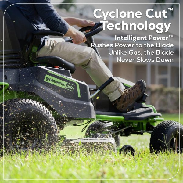 3-197-1.jpg Greenworks 60V 42″ Cordless Battery CrossoverT Riding Lawn Mowers.