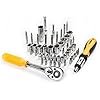 41RTkHDwkQL._AC_US100.jpg DEKOPRO 228 Piece Socket Wrench Auto Repair Tool Combination Package Mixed Tool Set Hand Tool Kit with Plastic Toolbox Storage Case