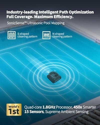 41c9I4pRo4L.jpg Beatbot AquaSense Cordless Robotic Pool Vacuum Cleaner – Intelligent Path Opimization, Cleans Floor, Walls, and Waterline – Ideal for Above & In-Ground Pools up to 2,260 sq.ft.