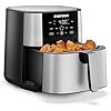 41oH6dRAqyL._AC_US100.jpg Chefman Air Fryer 8 Qt | TurboFry® 4-in-1 with 450°F Hi-Fry Option for Crispier Results | Bake, Dehydrate, Frozen | XL Nonstick Dishwasher-Safe Basket | Stainless Steel