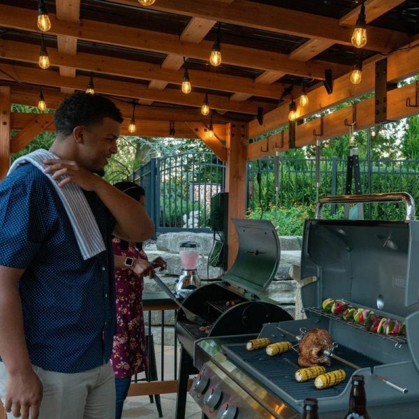 480c6ba39b66fd48401c0cf350037738-1.jpg Saxony Xl 13 Ft. W X 6.5 Ft. D Solid Wood Grill Gazebo