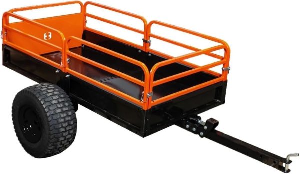 51O7ObUDmsL._AC_SL1200-1.jpg Impact Implements 1500 lb Utility Cargo Trailer with Pivot Dump for ATV, UTV, and Lawn Tractor