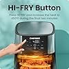 51gOYVfH3WL._AC_US100.jpg Chefman Air Fryer 8 Qt | TurboFry® 4-in-1 with 450°F Hi-Fry Option for Crispier Results | Bake, Dehydrate, Frozen | XL Nonstick Dishwasher-Safe Basket | Stainless Steel