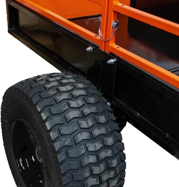 619QMLeOwpL._AC_SL1200-1.jpg Impact Implements 1500 lb Utility Cargo Trailer with Pivot Dump for ATV, UTV, and Lawn Tractor