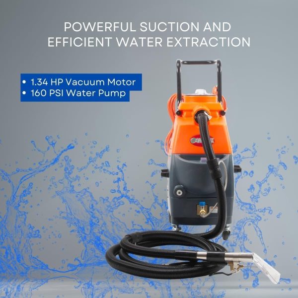 61O68ZdyvbL._AC_SL1200-1.jpg Commercial Heated Carpet & Upholstery Extractor, 160 PSI, 5.3 Gal Tank, 149°F