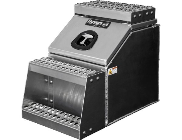 65947828.jpg Buyers Products 28-in x 24-in x 19-in Smooth Aluminum Step Box Truck Tool Box 1705285