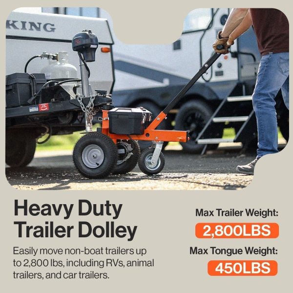 67286354.jpg SuperHandy 2800-lb Capacity 3-Wheel Orange Steel Dolly GUO041
