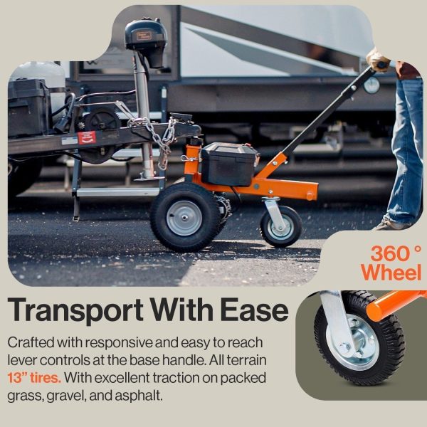 67286355.jpg SuperHandy 2800-lb Capacity 3-Wheel Orange Steel Dolly GUO041
