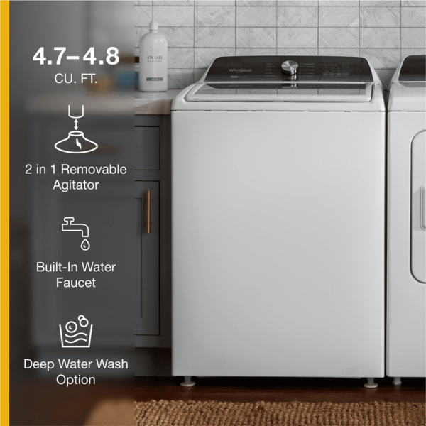 6851ebdf-bfd2-4413-b823-dc8926a576d9.7c6103a8ea100ac753848b7edf70d28d.png Whirlpool WTW5057LW 4.7 – 4.8 Cu. ft. Top Load Washer w/ Removable Agitator