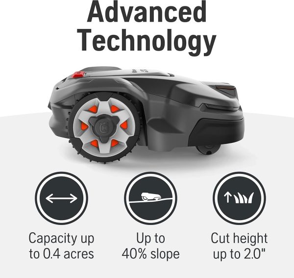 710Tej8BizL._AC_SL1500-3.jpg Husqvarna Automower 415X Robotic Lawn Mower with GPS, Self-Installation, 0.4 Acre