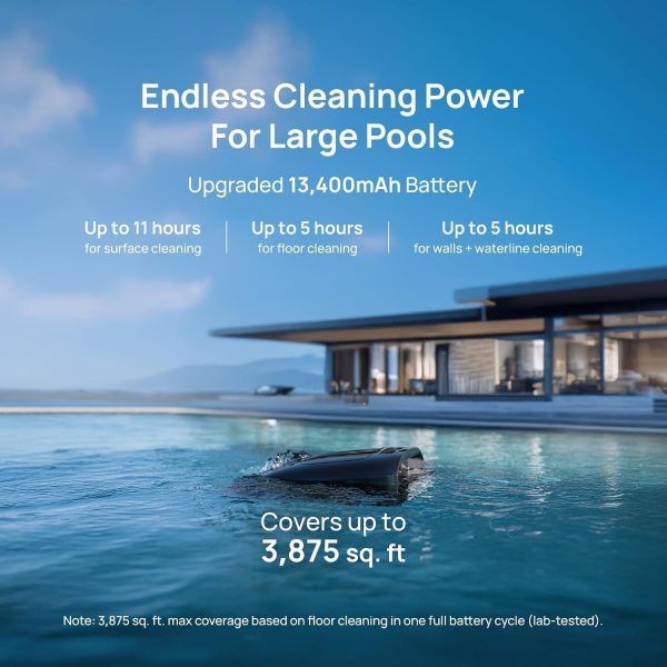 710s4BZB3LL._AC_SL1500_5e2711c3-4264-49e7-9553-a95ca99b1ea8-1.jpg Beatbot AquaSense 2 Pro Robotic Pool Cleaner – 5-in-1 Cordless Skimmer & Clarifier, App-Controlled, Smart Parking, Up to 3,875 Sq. Ft. – Obsidian