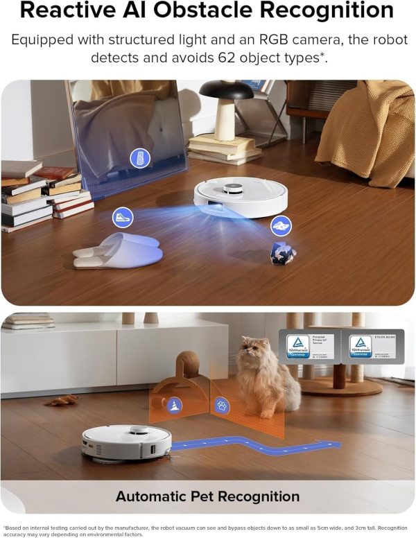 Roborock Qrevo Edge S5A Robot Vacuum & Mop, 18,500Pa, Zero-Tangle
