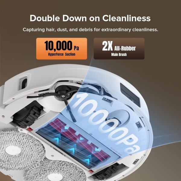 Roborock Qrevo Edge S5A Robot Vacuum & Mop, 18,500Pa, Zero-Tangle