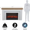 716CdYJmTaL._AC_SL1500.jpg Real Flame Malie 68″ Electric Fireplace with Mantel & Remote Control