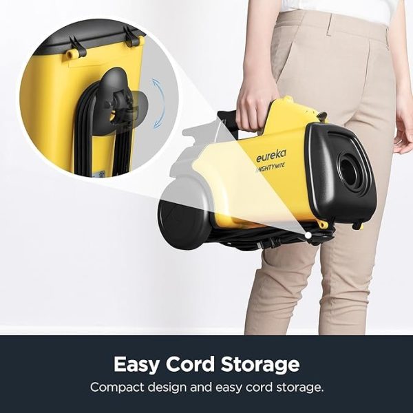719fPiASqVL._AC_SX679_-1.jpg Eureka 3670M Canister Cleaner, Lightweight Powerful Vacuum for Carpets and Hard floors, w/ 5bags,Yellow