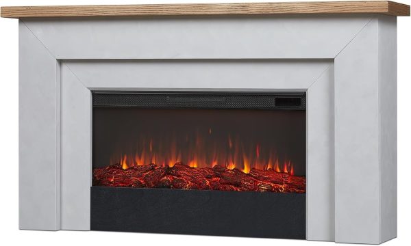 71LXsGJXBFL._AC_SL1500.jpg Real Flame Malie 68″ Electric Fireplace with Mantel & Remote Control