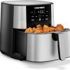 71VzGtbzyFL._AC_SX679.jpg Chefman Air Fryer 8 Qt | TurboFry® 4-in-1 with 450°F Hi-Fry Option for Crispier Results | Bake, Dehydrate, Frozen | XL Nonstick Dishwasher-Safe Basket | Stainless Steel