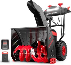 71WzoHxxxbL._AC_SL1500.jpg PowerSmart HB2805A 80V 24-Inch Self-Propelled 2-Stage Cordless Snow Blower with 6.0Ah Battery & Charger