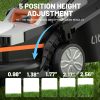 71aq2svRkqL._AC_SL1500.jpg Litheli 13″ 20V Cordless Lawn Mower with 4.0Ah Battery