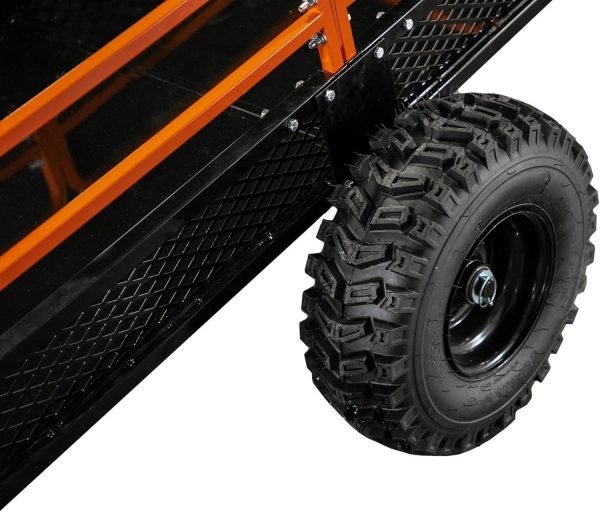71r79qtYtNL._AC_SL1500-1.jpg Impact Implements 1500 lb Utility Cargo Trailer with Pivot Dump for ATV, UTV, and Lawn Tractor
