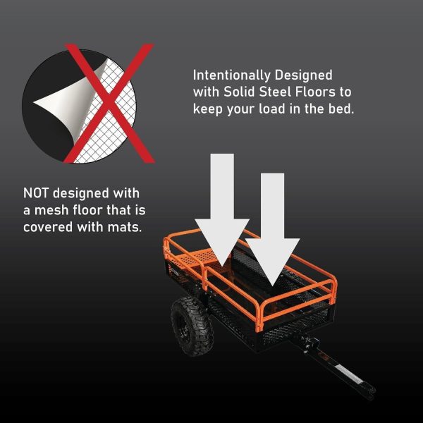 71t78ggb4yL._AC_SL1500-1.jpg Impact Implements 1500 lb Utility Cargo Trailer with Pivot Dump for ATV, UTV, and Lawn Tractor