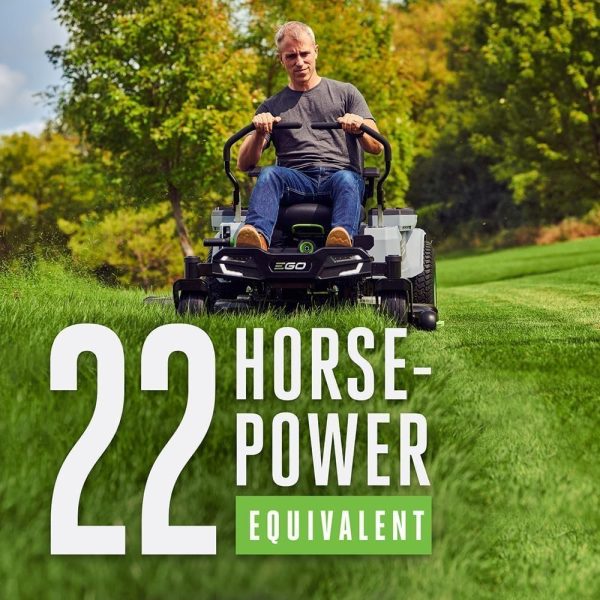 71veYMHNg-L._AC_SL1000.jpg EGO Power+ Electric Riding Lawn Mower, 42″ Deck with Zero Turn Radius, Includes (4) 56V 10.0Ah Batteries and Charger – ZT4204L