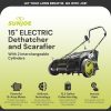 Sun Joe AJ805E 13A Electric Dethatcher & Scarifier, 15 in.