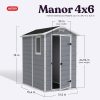 71wtvYurpFL._AC_SL1500.jpg Keter Manor 4×6 Resin Outdoor Storage Shed Kit-Perfect to Store Patio Furniture, Garden Tools Bike Accessories, Beach Chairs and Lawn Mower, Grey & White