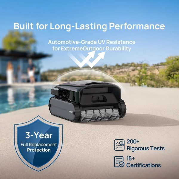 Beatbot AquaSense 2 Pro Robotic Pool Cleaner – 5-in-1 Cordless Skimmer & Clarifier, App-Controlled, Smart Parking, Up to 3,875 Sq. Ft. – Obsidian
