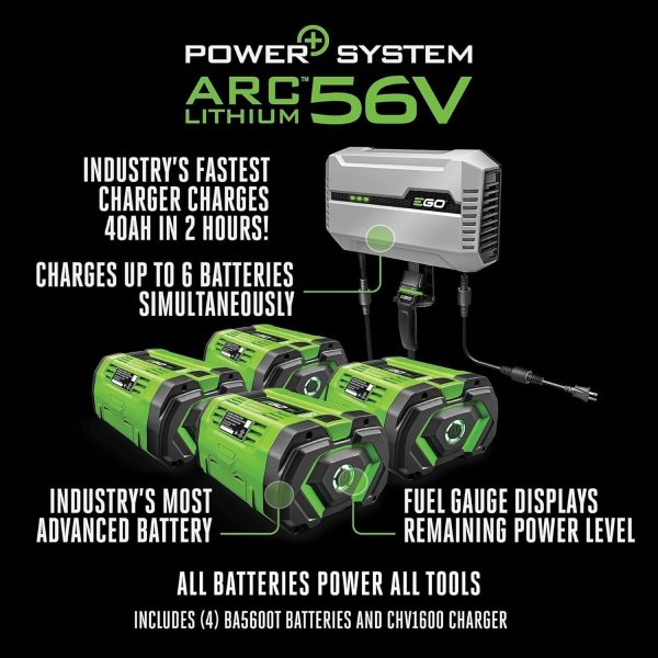 71z_DuRo3nL._AC_SL1500.jpg EGO Power+ Electric Riding Lawn Mower, 42″ Deck with Zero Turn Radius, Includes (4) 56V 10.0Ah Batteries and Charger – ZT4204L