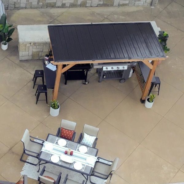 80d7d703fe691342217e48c5e8d2b578-1.jpg Saxony Xl 13 Ft. W X 6.5 Ft. D Solid Wood Grill Gazebo
