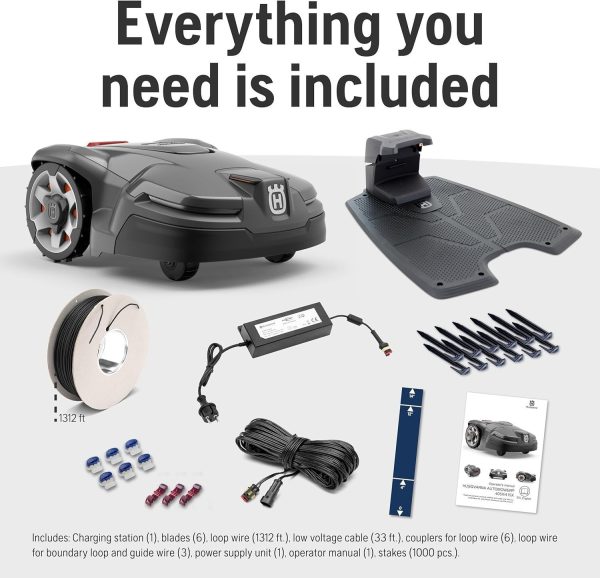81IE4ET0xIL._AC_SL1500-3.jpg Husqvarna Automower 415X Robotic Lawn Mower with GPS, Self-Installation, 0.4 Acre