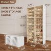 81Jh3xOt-rL._AC_SX569.jpg ANTBOX Portable Shoe Rack Organizer for Closet Entryway, Stackable Sneaker Storage Shoe Cabinet with Magnetic Clear Door, Large Plastic Storage containers Bins with Lids 10 Tiers 40 Pairs